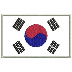 SOUTH KOREA FLAG Embroidered Patch