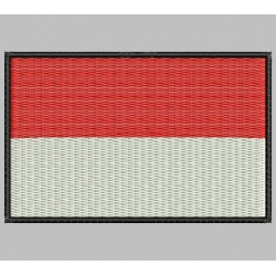 MONACO FLAG Embroiderd Patch