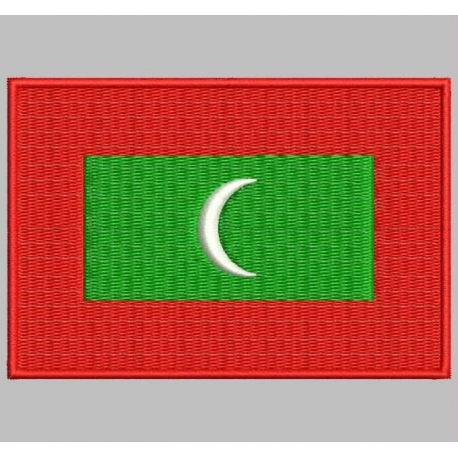 MALDIVES FLAG Embroidered Patch