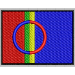 LAPLAND (SAMI) FLAG Embroiderd Patch