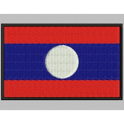 LAOS FLAG Embroidered Patch
