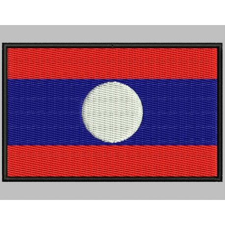 LAOS FLAG Embroidered Patch