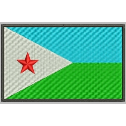 DJIBOUTI FLAG Embroidered Patch