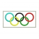 OLYMPIC FLAG Embroidered Patch