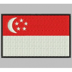 SINGAPORE FLAG Embroidered Patch