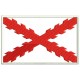 BURGUNDY CROSS FLAG Embroidered Patch