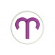Parche Bordado SIGNO ARIES (Bordado VIOLETA / Fondo BLANCO)