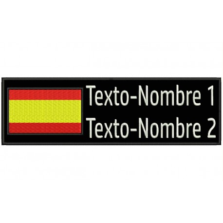 FLAG with TEXTS Custom Embroidered Patch