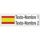 Parche Bordado BANDERA y TEXTOS (Personalizable)