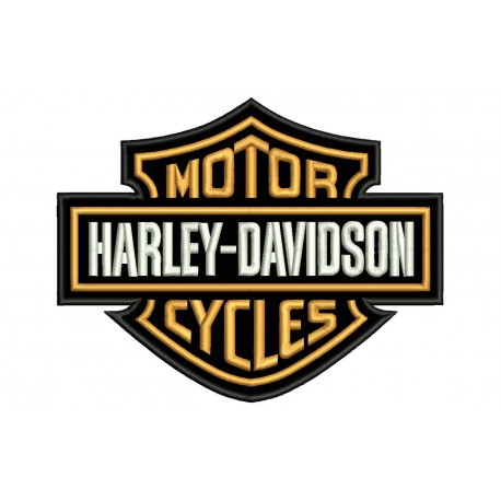 HARLEY DAVIDSON Motor Cycles (Bordado Naranja)
