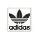 Parche Bordado ADIDAS (Bordado NEGRO / Fondo BLANCO)