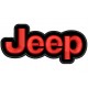 Parche Bordado JEEP (Bordado ROJO / Fondo NEGRO)