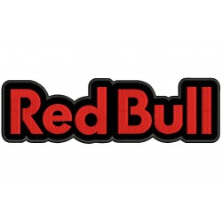 RED BULL Embroidered Patch (BLACK Background)