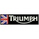 Parche Bordado TRIUMPH HALF FLAG (Fondo NEGRO)