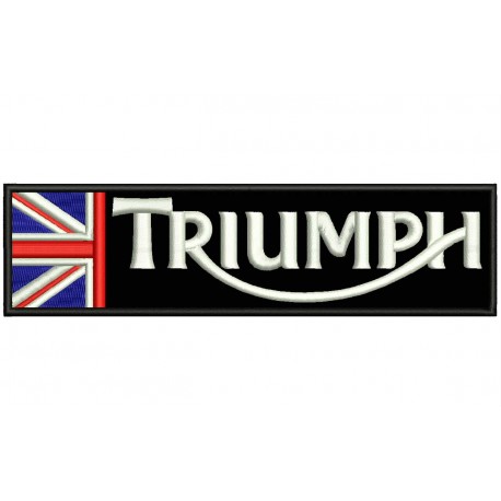 Parche Bordado TRIUMPH HALF FLAG (Fondo NEGRO)