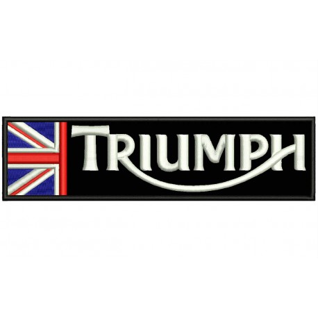 TRIUMPH HALF FLAG Embroidered Patch (BLACK Background)