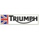 TRIUMPH HALF FLAG Embroidered Patch (WHITE Background)