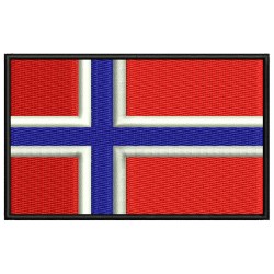 NORWAY FLAG Embroidered Patch