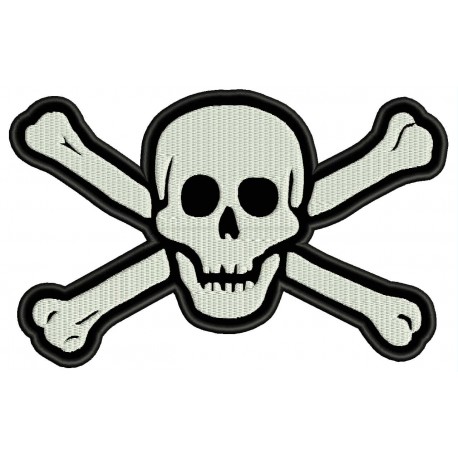 PIRATE SKULL AND CROSSBONES Embroidered Patch