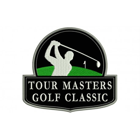 Parche Bordado TOUR MASTERS GOLF CLASSIC (Fondo NEGRO)