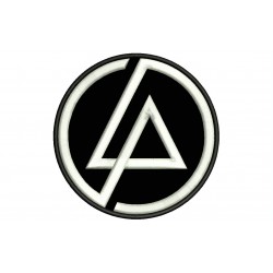 Parche Bordado LINKIN PARK (Bordado BLANCO / Fondo NEGRO)