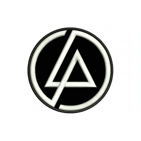 Parche Bordado LINKIN PARK (Bordado BLANCO / Fondo NEGRO)
