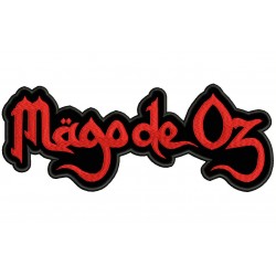 Parche Bordado MAGO DE OZ (Bordado ROJO / Fondo NEGRO)