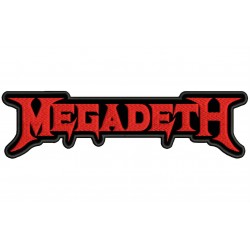 Parche Bordado MEGADETH (Bordado ROJO / Fondo NEGRO)
