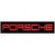 Parche Bordado PORSCHE (Bordado ROJO / Fondo NEGRO)