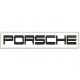 Parche Bordado PORSCHE (Bordado NEGRO / Fondo BLANCO)