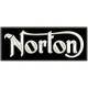 Parche Bordado NORTON (Bordado BLANCO / Fondo NEGRO)