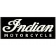 Parche Bordado INDIAN MOTORCYCLE (Bordado BLANCO / Fondo NEGRO)