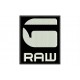 Parche Bordado G-STAR RAW (Bordado BLANCO / Fondo NEGRO)