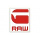 Parche Bordado G-STAR RAW (Bordado ROJO / Fondo BLANCO)
