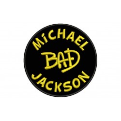Parche Bordado MICHAEL JACKSON (Bordado ORO / Fondo NEGRO)