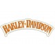 Parche Bordado HARLEY-DAVIDSON LETRAS (Bordado NARANJA / Fondo BLANCO)