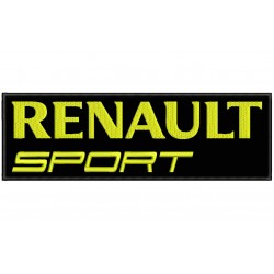 Parche Bordado RENAULT SPORT (Bordado AMARILLO / Fondo NEGRO)