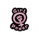 Parche Bordado GIRL POWER (Bordado ROSA / Fondo NEGRO)