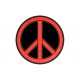 Parche Bordado SIMBOLO PAZ (Bordado ROJO / Fondo NEGRO)