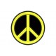 Parche Bordado SIMBOLO PAZ (Bordado AMARILLO / Fondo NEGRO)