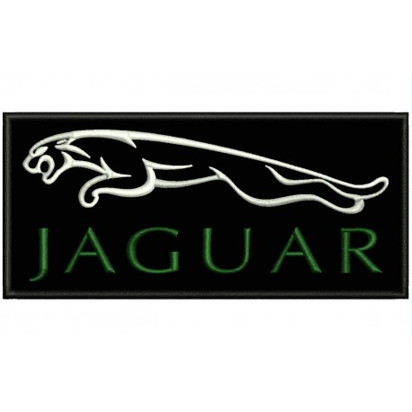 Parche Bordado JAGUAR (Fondo NEGRO)