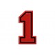 NUMBER ONE "1" Embroidered Patch