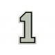 NUMBER ONE "1" Embroidered Patch