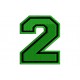 NUMBER TWO "2" Embroidered Patch