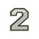 NUMBER TWO "2" Embroidered Patch