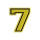 NUMBER SEVEN "7" Embroidered Patch