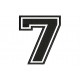 NUMBER SEVEN "7" Embroidered Patch