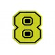 NUMBER EIGHT "8" Embroidered Patch