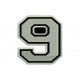 NUMBER NINE "9" Embroidered Patch