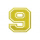 NUMBER NINE "9" Embroidered Patch